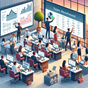 Professional investors calculating asset allocations